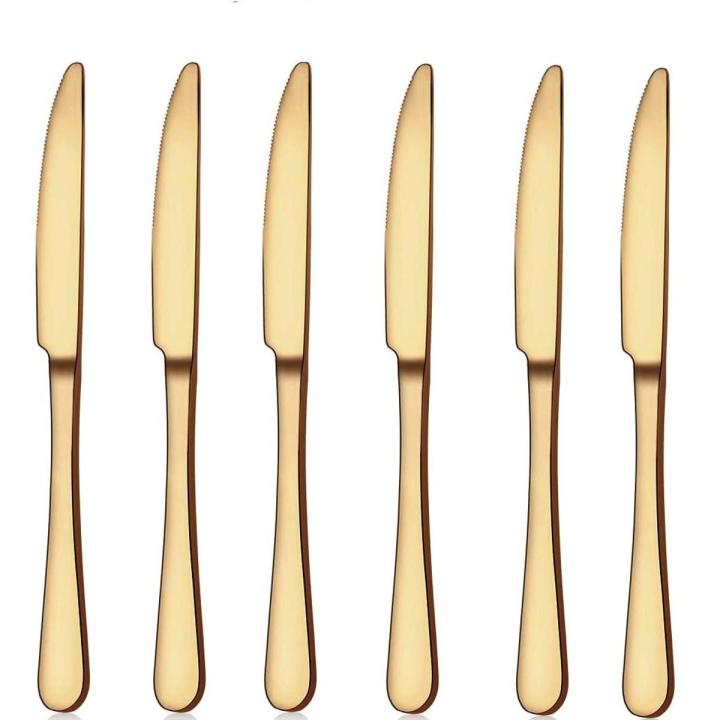 Heavy stainless steel mirror polish dinner knives | Saify Homes