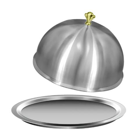 stainless steel dome cloche serving platter - view 4