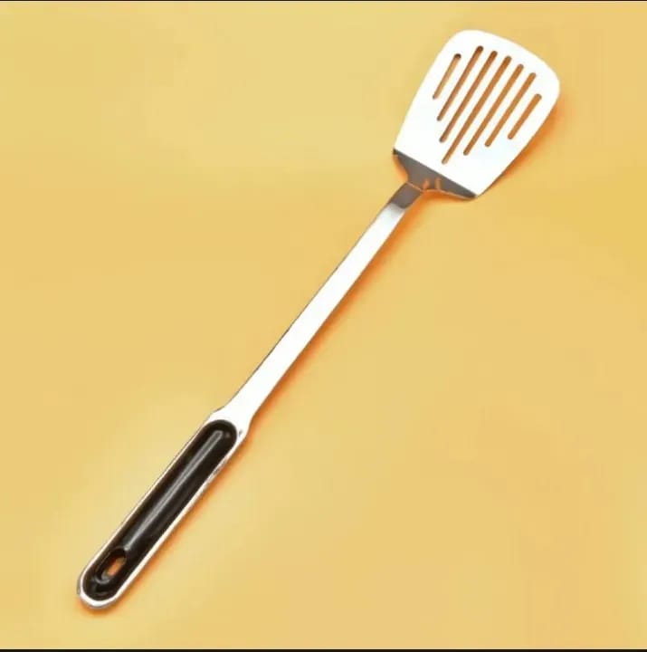 Heavy stainless steel palta karchi and serving spoon set – photo 3