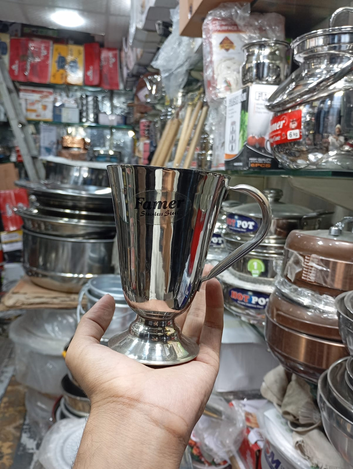 Stainless steel mug set of 3 400ml - product photo 2 | Saify Homes Pakistan