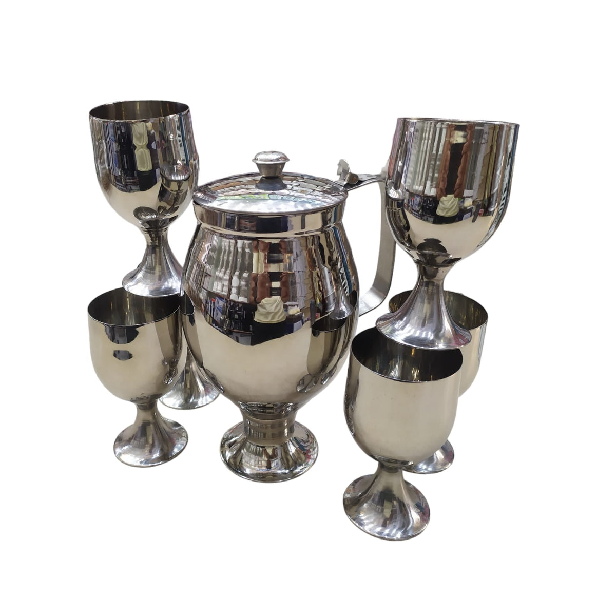 7 piece stainless steel water set - product photo 2 | Saify Homes Pakistan