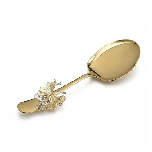 Turkish golden stainless steel butterfly serving spoon | Saify Homes