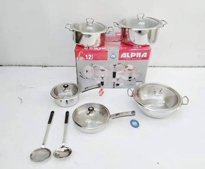 Alpha 12 pcs stainless steel cookware gift set - view 2