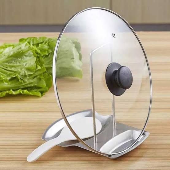 Stainless steel pot lid and spoon rest rack | Saify Homes