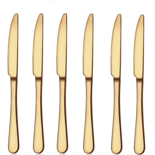Heavy stainless steel mirror polish dinner knives | Saify Homes