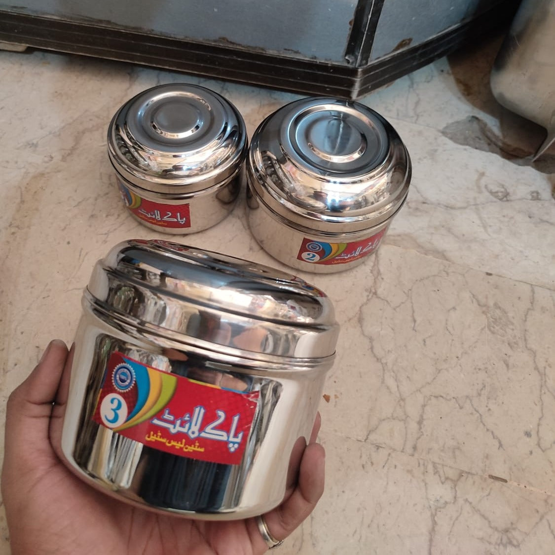 Stainless steel butter and ghee pot with lid – photo 3