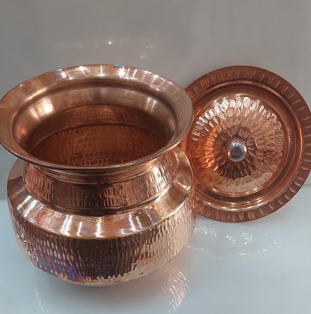 Pure Copper Deg 500g – Hammered Serving Daig | Pakistan – image 2