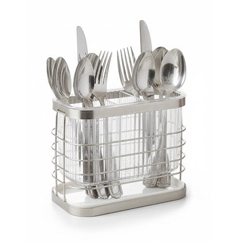 Rectangular stainless steel spoon stand cutlery holder | Saify Homes