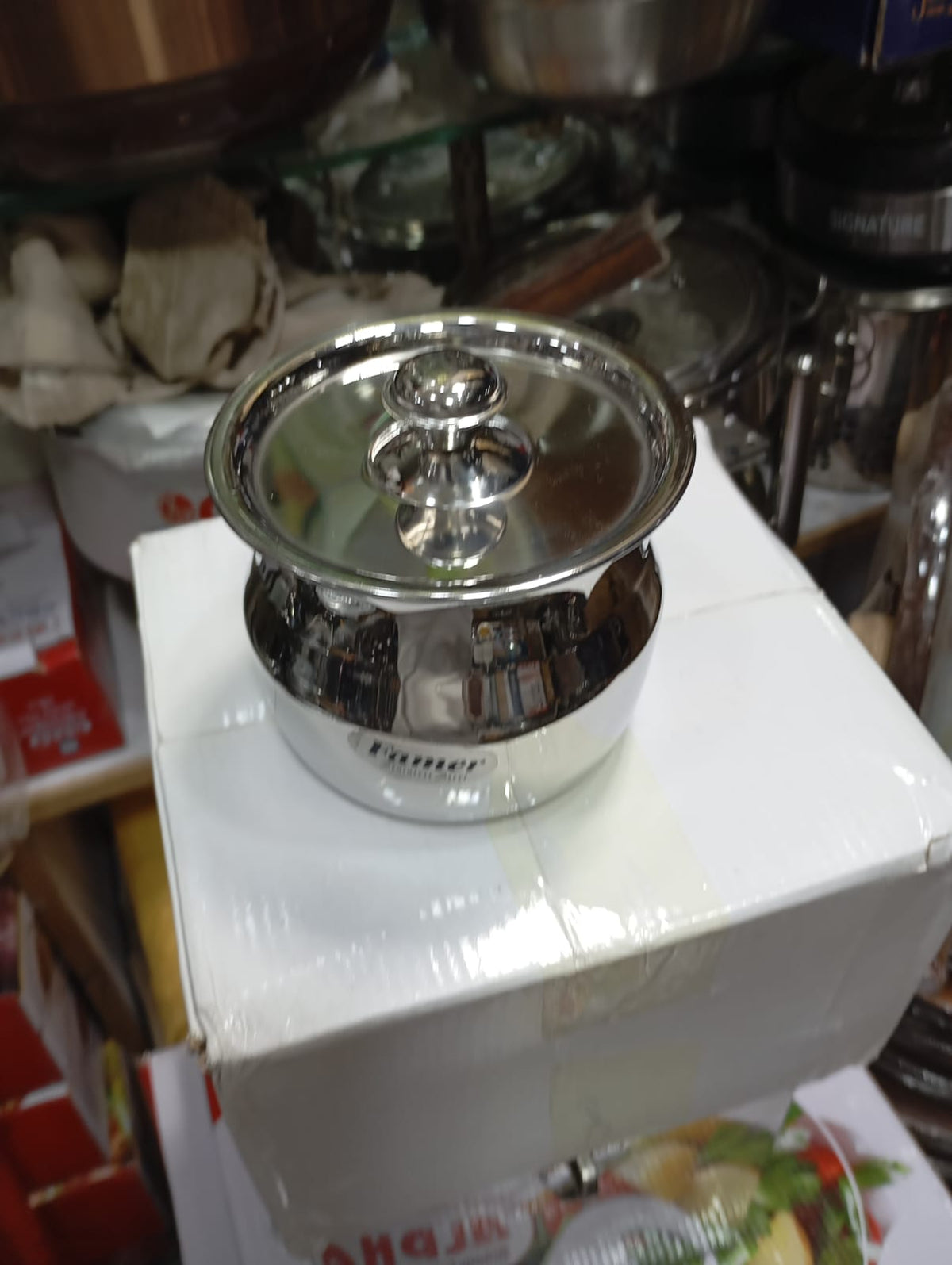 Stainless steel ghee pot with lid in 250g and 500g – photo 4