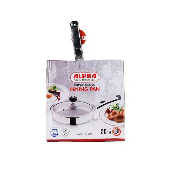 Alpha double bottom stainless steel frypan - view 3