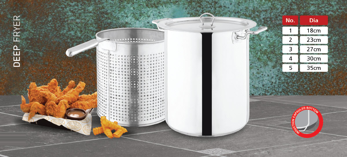 Alpha stainless steel deep fryer
