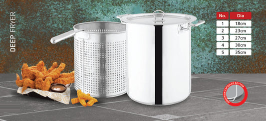Alpha stainless steel deep fryer