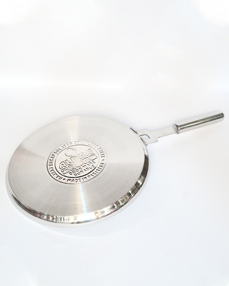 30cm stainless steel tawa hotplate - view 2