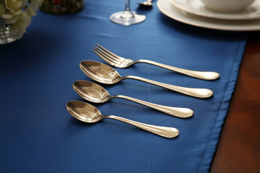 Full gold plated stainless steel loose cutlery spoons forks and knives | Saify Homes