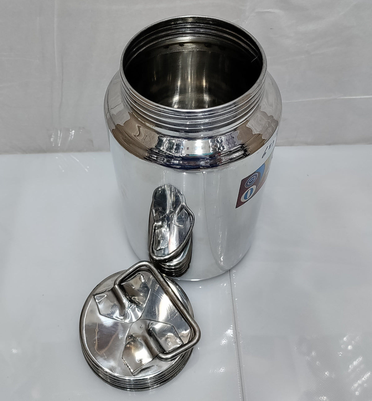 Heavy quality stainless steel choori barni milk can – photo 5