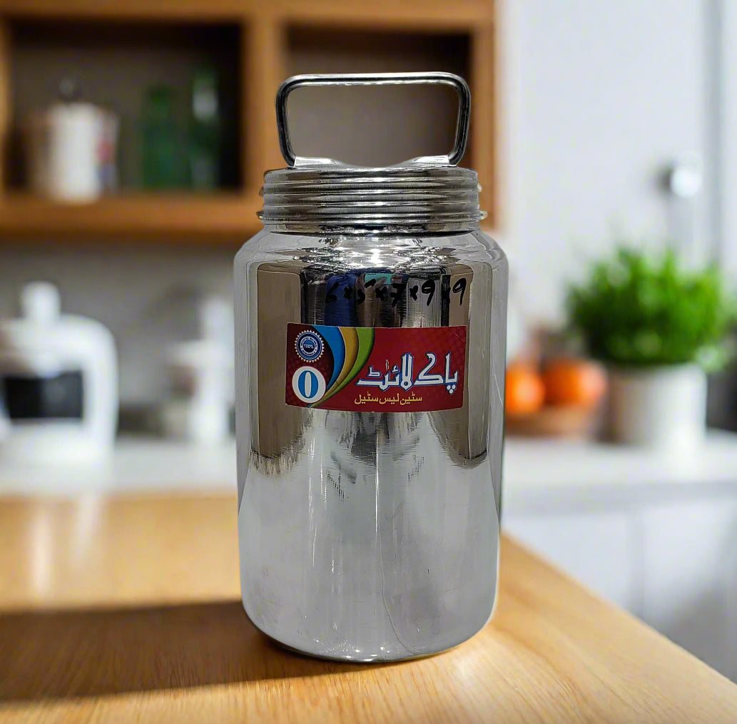 Heavy quality stainless steel choori barni milk can | Saify Homes