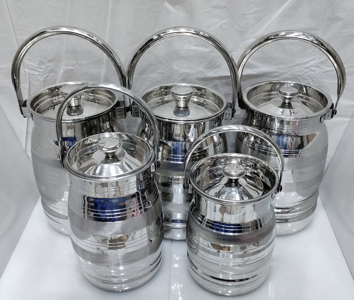 Silver touch design stainless steel milk can storage container – photo 3