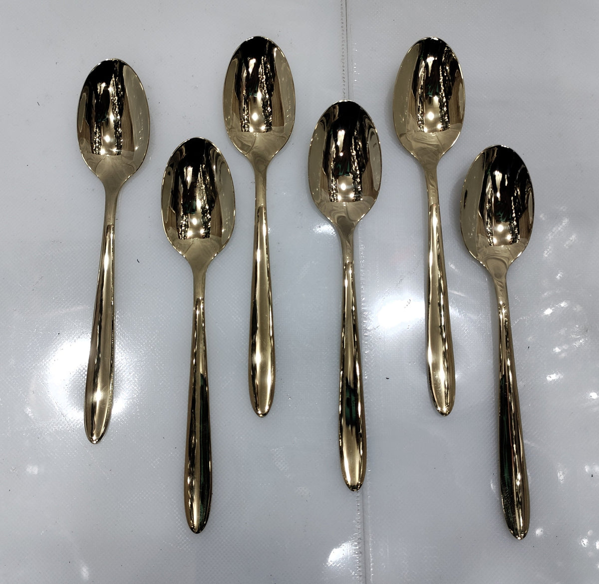 Golden stainless steel cutlery set 14 gauge heavy – photo 5