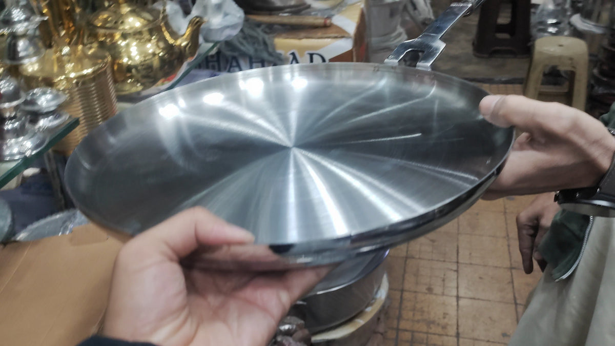 30cm stainless steel tawa hotplate - view 6