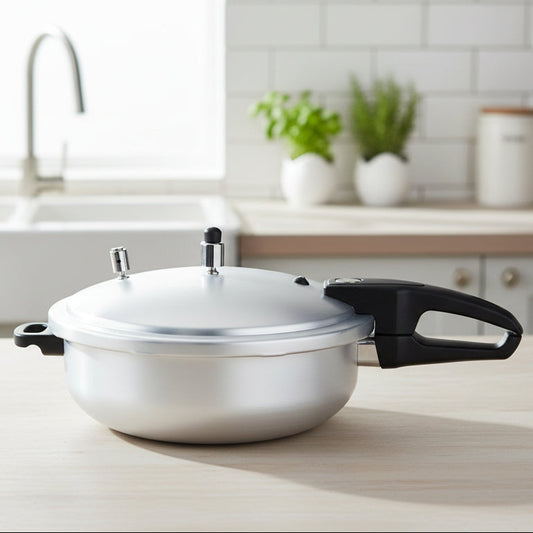 Kitchen King aluminium wok karahi pressure cooker