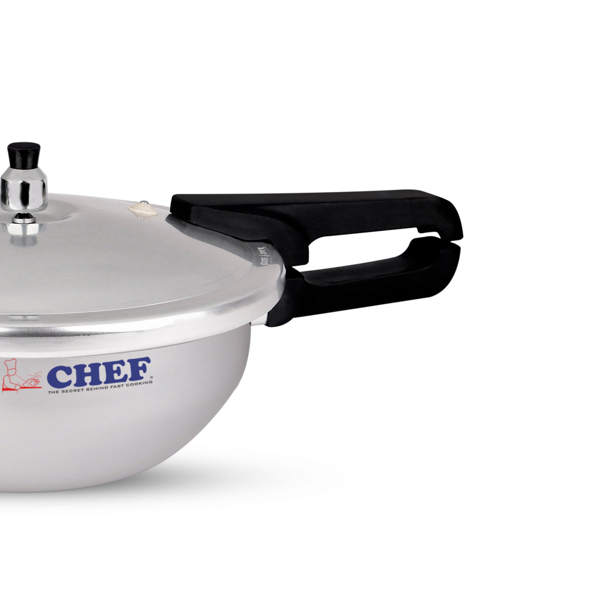 Chef aluminium pressure cooker and karahi with glass lid - view 4