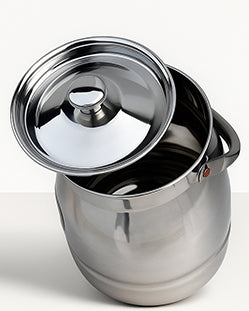 Heavy stainless steel ghee milk and oil storage container with carry handle – photo 3