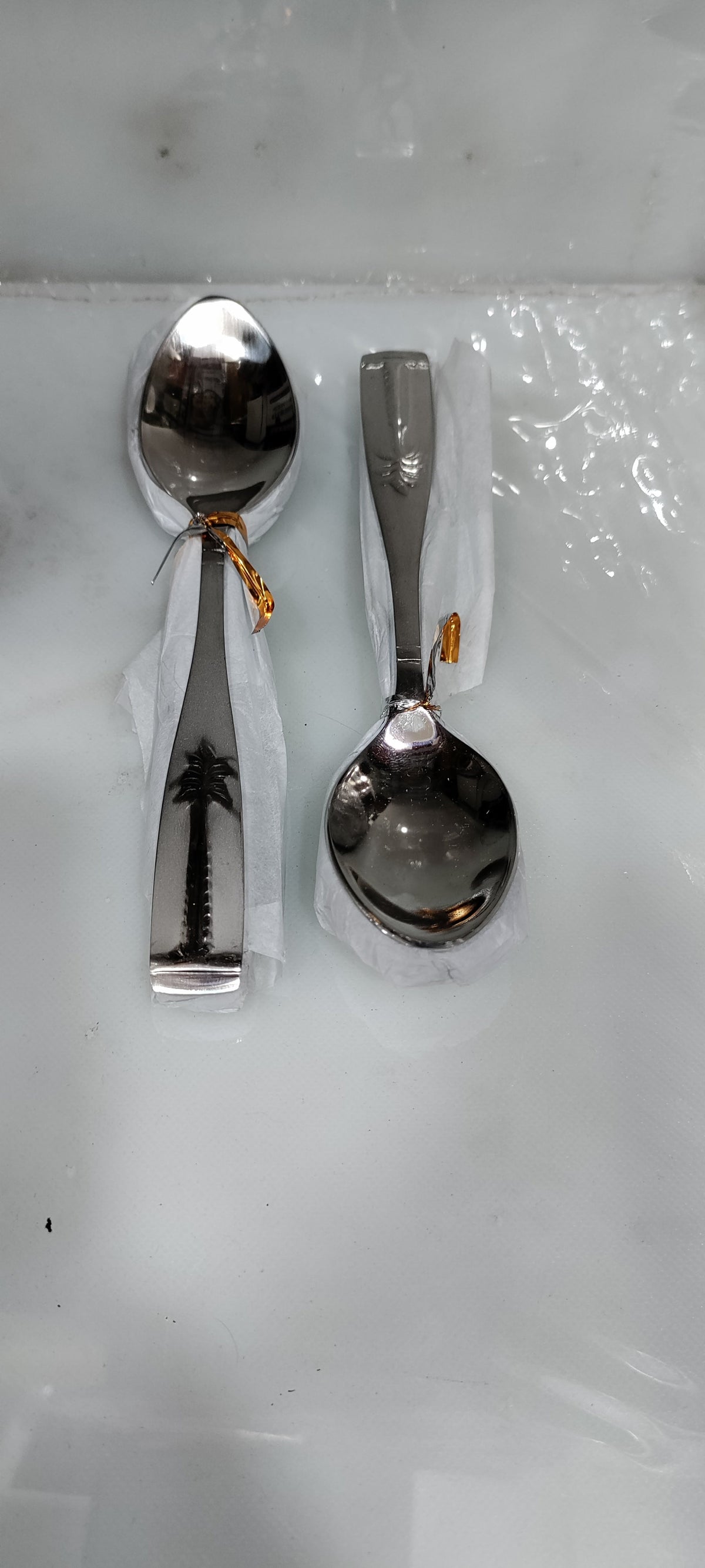 Khajoor date palm design 14 gauge stainless steel loose cutlery | Saify Homes