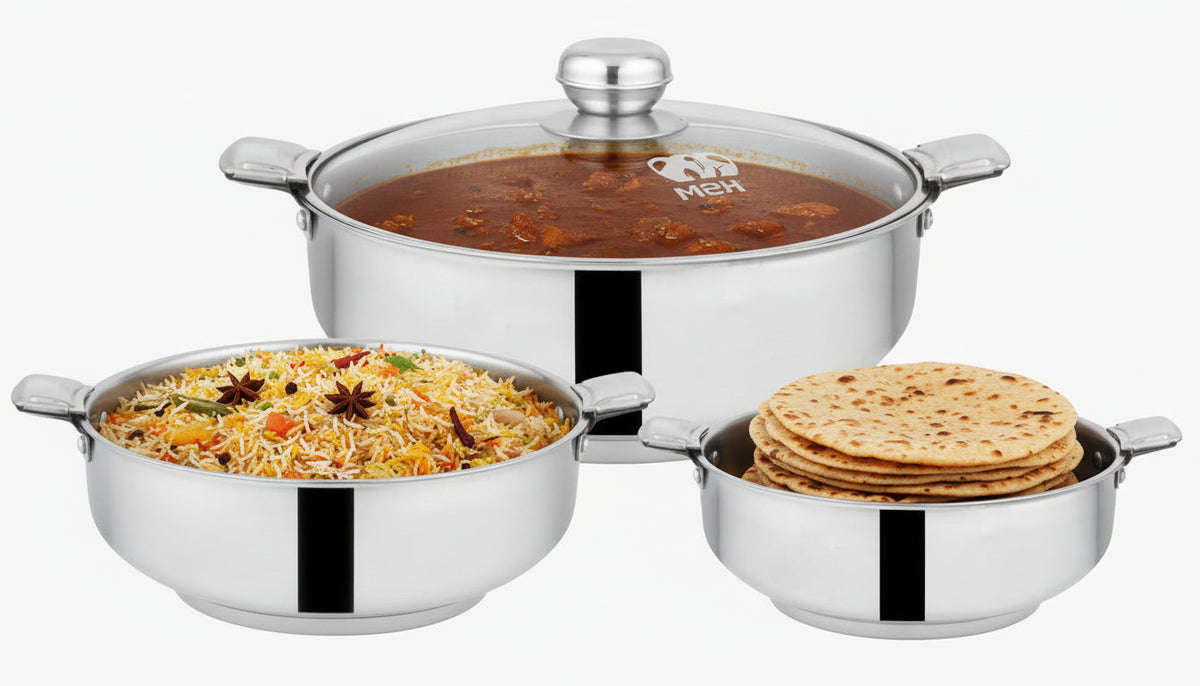 stainless steel lockable hot pot with glass lid - view 3
