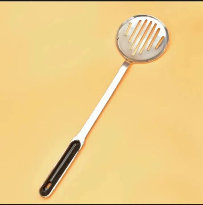 Heavy stainless steel palta karchi and serving spoon set – photo 2