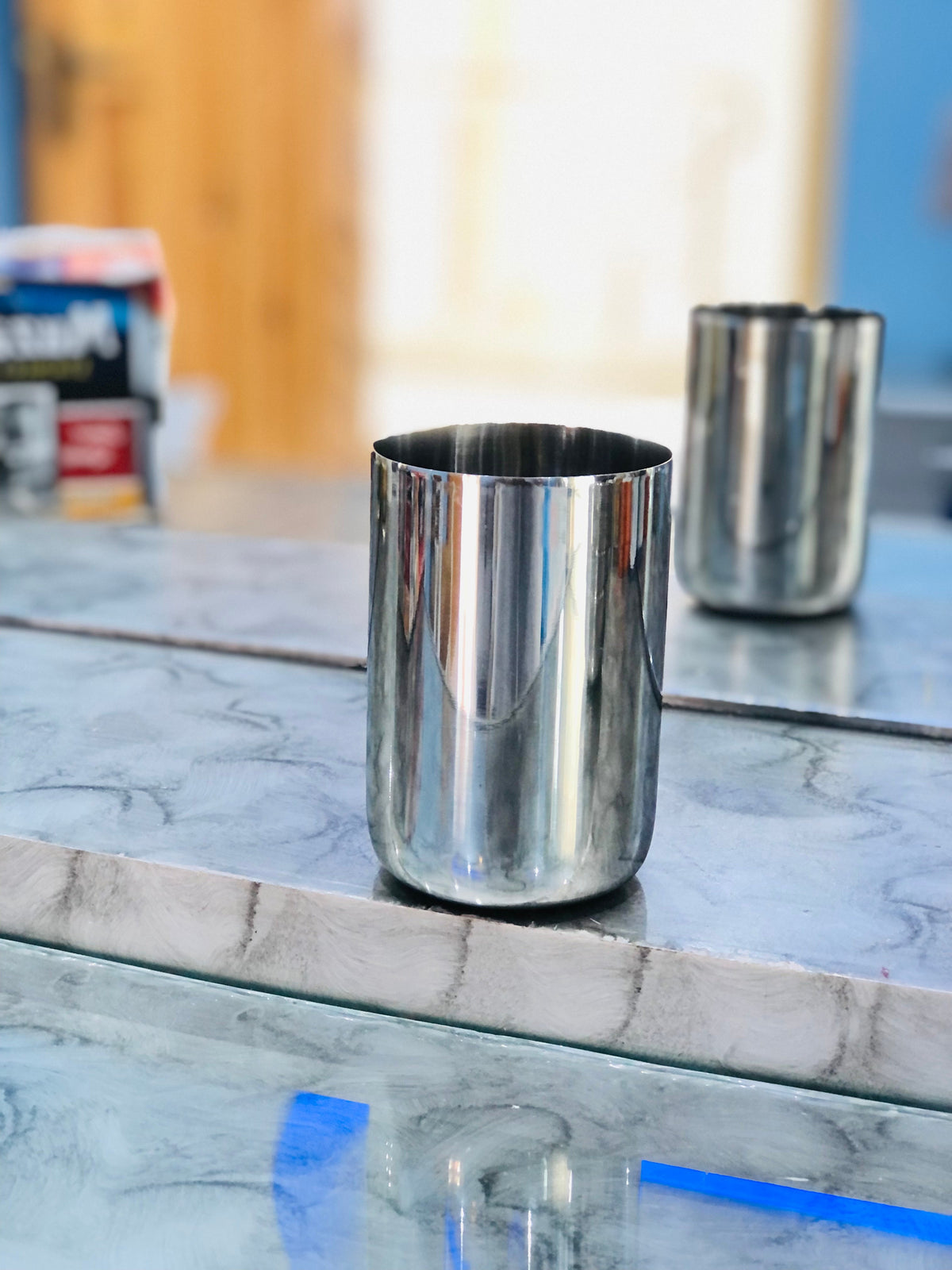 Stainless steel drinking glasses set of 6 - product photo 2 | Saify Homes Pakistan