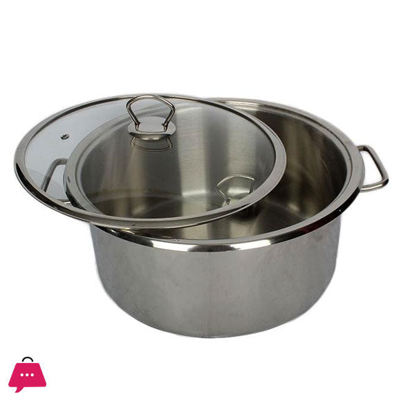 Alpha double bottom stainless steel casserole with glass lid - view 4