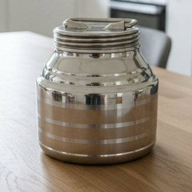 500g stainless steel baby choori barni milk can with diamond touch design | Saify Homes