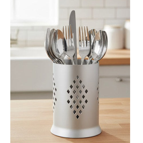 Self-draining cylindrical aluminium spoon stand | Saify Homes
