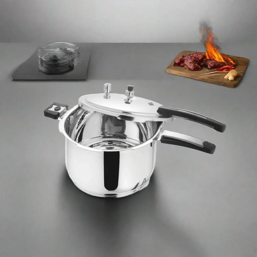 Alpha stainless steel pressure cooker heavy double bottom