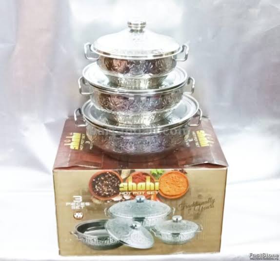 naqsheen design stainless steel roti hotpot - view 5