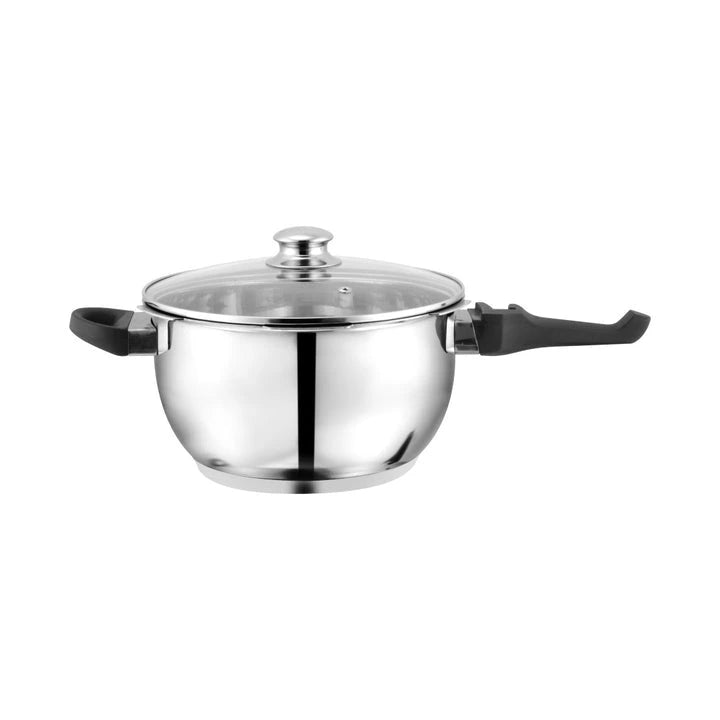 Sonex stainless steel wok pressure cooker with glass lid - view 2